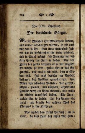 Die XVI. Erzehlung. Der bereicherte Bürger. - Die XX. Erzehlung. Die eingeholten Flüchtlinge.