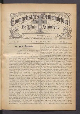 No. 42. 14. Oktober 1914