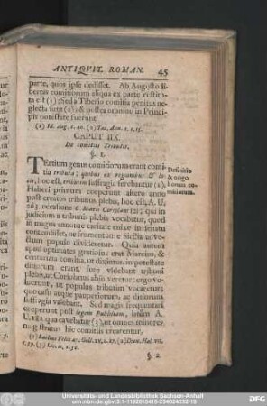 Caput IIX. De comitiis Tributis.