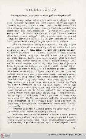 3: Do zagadnienia Malarstwo - Kartografja - Wojskowość