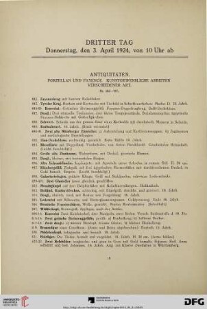 Antiquitäten (Nr. 482-797)