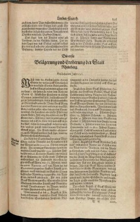 Die erste Belägerung und Eroberung der Statt Rheinberg. Geschehen im Jahr 1597.