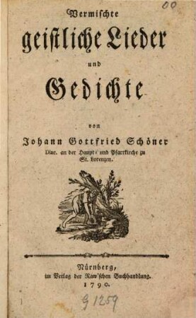 Vermischte geistliche Lieder und Gedichte