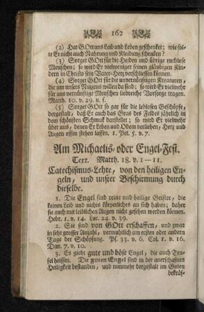 Am Michaelis- oder Engel-Fest.
