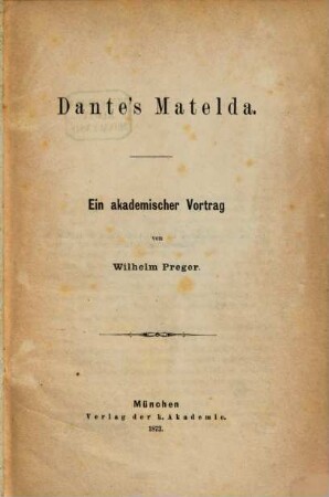 Dante's Matelda