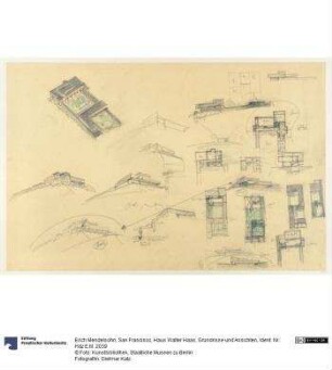 San Francisco, Haus Walter Haas, Grundrisse und Ansichten