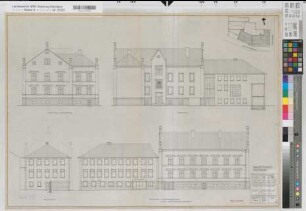 Lippstadt (Lippstadt) Amtsgericht und Gefängnis Ansichten Amtsgericht 1965 1 : 100 58 x 82,5 Zeichnung Staatshochbauamt Soest