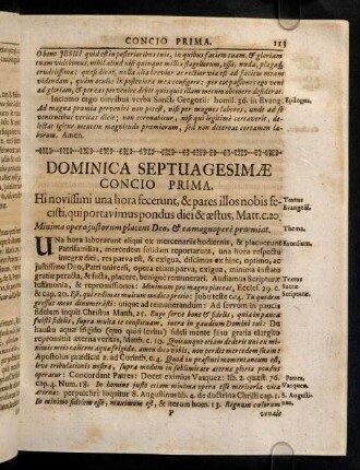 113-121, Concio I - II