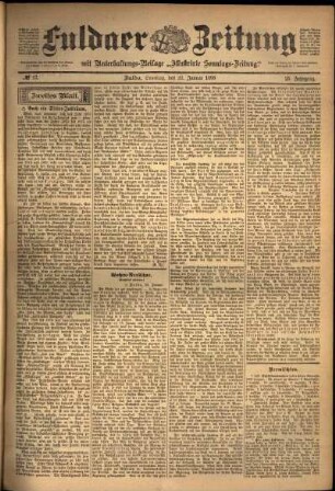 Zweite Ausgabe vom Samstag, den 22. Januar 1898.