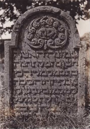 bei Landau, Judenfriedhof. Grabstein