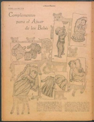 Complementos para el ajuar de los bebés [Dibujos] : Para la mujer