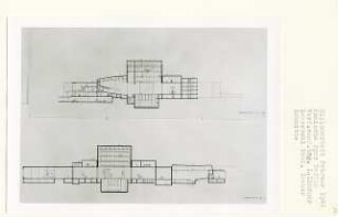 Komische Oper, Berlin-Tiergarten (Diplomarbeit bei Willy Kreuer): Schnitte 1:200