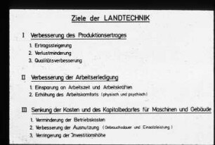 Ziele der Landtechnik