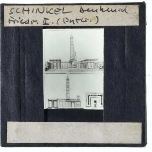 Schinkel, Entwurf für Denkmal Friedrichs II.