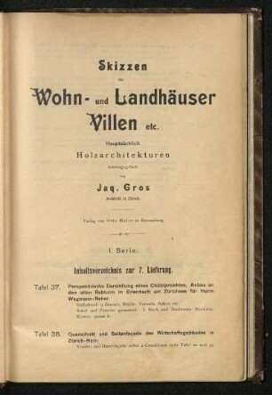 Inhaltsverzeichnis zur 7. Lieferung