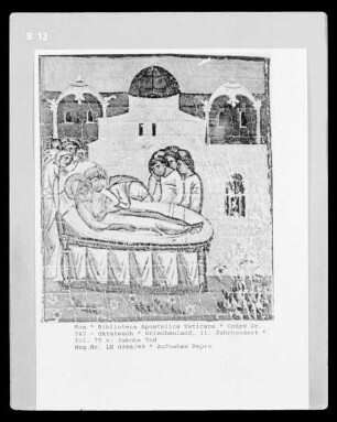 Codex Gr. 747 - Oktateuch — Jakobs Tod, Folio fol. 70 v
