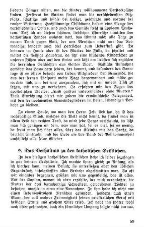 9. Das Verhältnis zu den katholischen Geistlichen