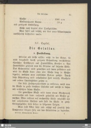 XV. Capitel. Die Gelatine