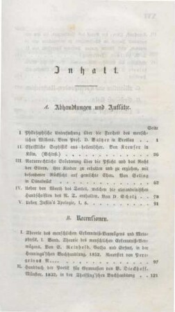XV-XVI Inhaltsverzeichnis