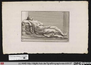 Darstellung einer schlafenden Venus nach einer antiken Statue.