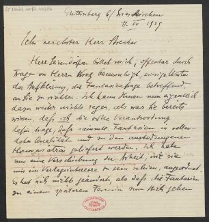Brief an Willy Strecker und Ludwig Strecker an B. Schott's Söhne : 11.07.1929