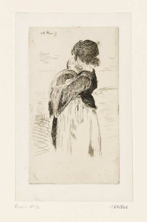 Junges Mädchen mit einem Säugling auf dem Arm, aus: "Edouard Manet: eaux-fortes"