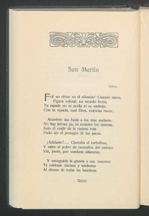 San Martín : Olivo.