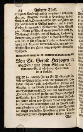 84-95, Von St. Gerold Hertzogen in Sachsen; ...