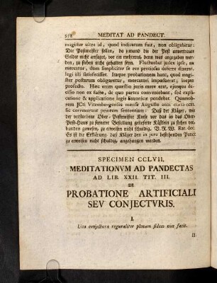 958-968, Sp. 257. De Probatine artificiali seu conjecturis
