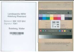 Entnazifizierung Walter Bussberg , geb. 09.03.1896 (Metzger)