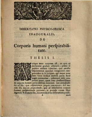 Diss. phys.-med. inaug. de corporis humani perspirabilitate