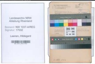 Entnazifizierung Hildegard Leenen , geb. 04.06.1911 (Lehrerin)