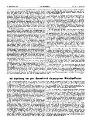 Die Besoldung der zum Herresdienst eingezogenen Mittelschullehrer