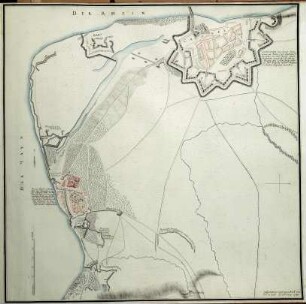 WHK 31 Krieg mit Frankreich 1792-1805: Plan der Verschanzungen vor Kastel bei Mainz, 1793