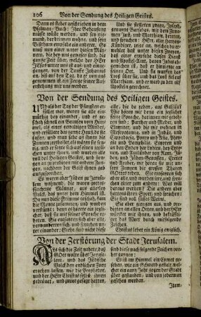 Von der Zerstörung der Stadt Jerusalem.