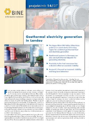 Geothermal electricity generation in Landau.