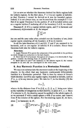 4. Any harmonic function is a Newtonian Potential.