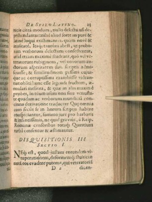 [Disquisitio III.]