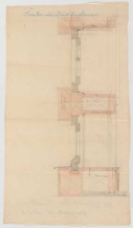Thiersch, Friedrich von; München, Georgenstr. 16; Haus Thiersch - Dachbodenfenster (Schnitt)