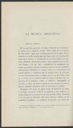 La música argentina