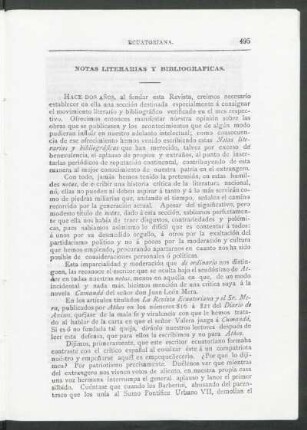 Notas literarias y bibliográficas