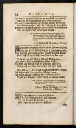 82 - 91, Was ists Wunder, wann wir Thränen, ... - Ists möglich, Seelige, daß in so kurzer Zeit ...