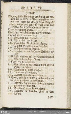 [I. Von den Fehltritten der Frommen]