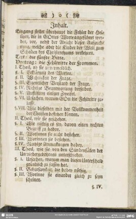 [I. Von den Fehltritten der Frommen]