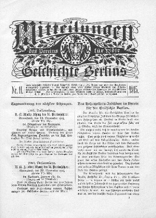 Das Hohenzollern-Jubiläum im Verein für die Geschichte Berlins
