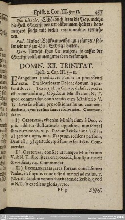 Domin. XII. Trinitat. Epist. 2. Cor. III. 5-11