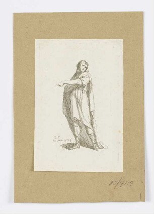 Frau in einem Gewand, Blatt 3 der Folge "Premier Recueill de Figures Drapées"