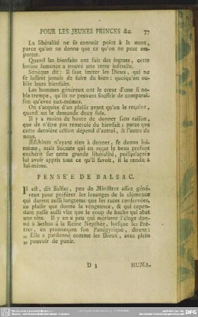 Pensée De Balsac