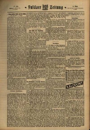 Dritte Ausgabe vom Samstag, den 14. Oktober 1911.