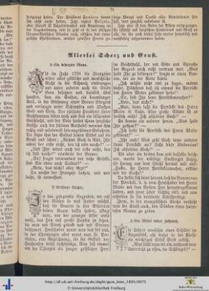 Allerlei Scherz und Ernst.